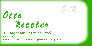 otto mittler business card